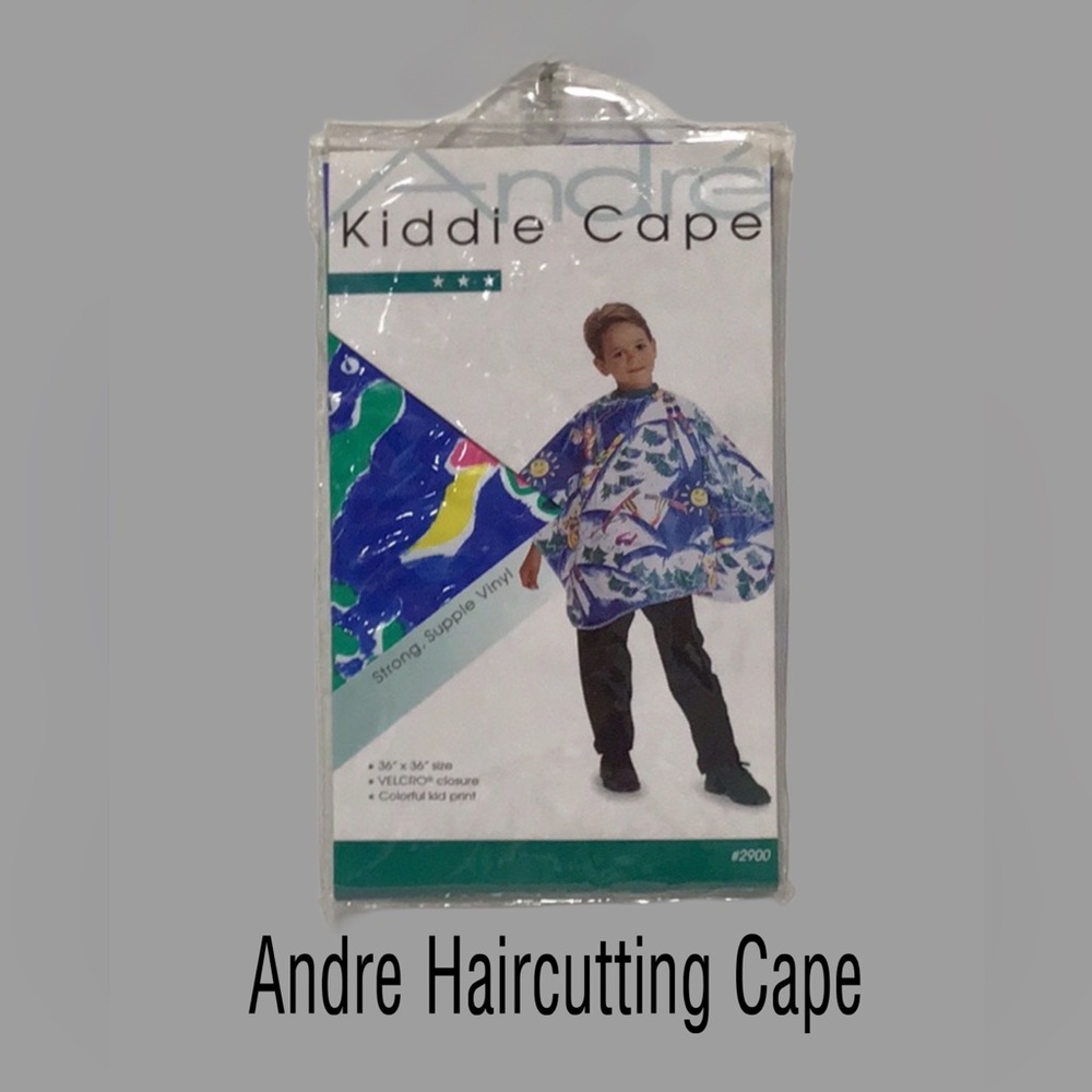 NEW ANDRE Colorful Vinyl Kiddie Haircut 💇‍♂️ Cape